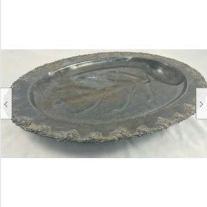 Silver Plated Copper Turkey Serving Platter Grape Leaf 16" Vintage Wm A Rogers